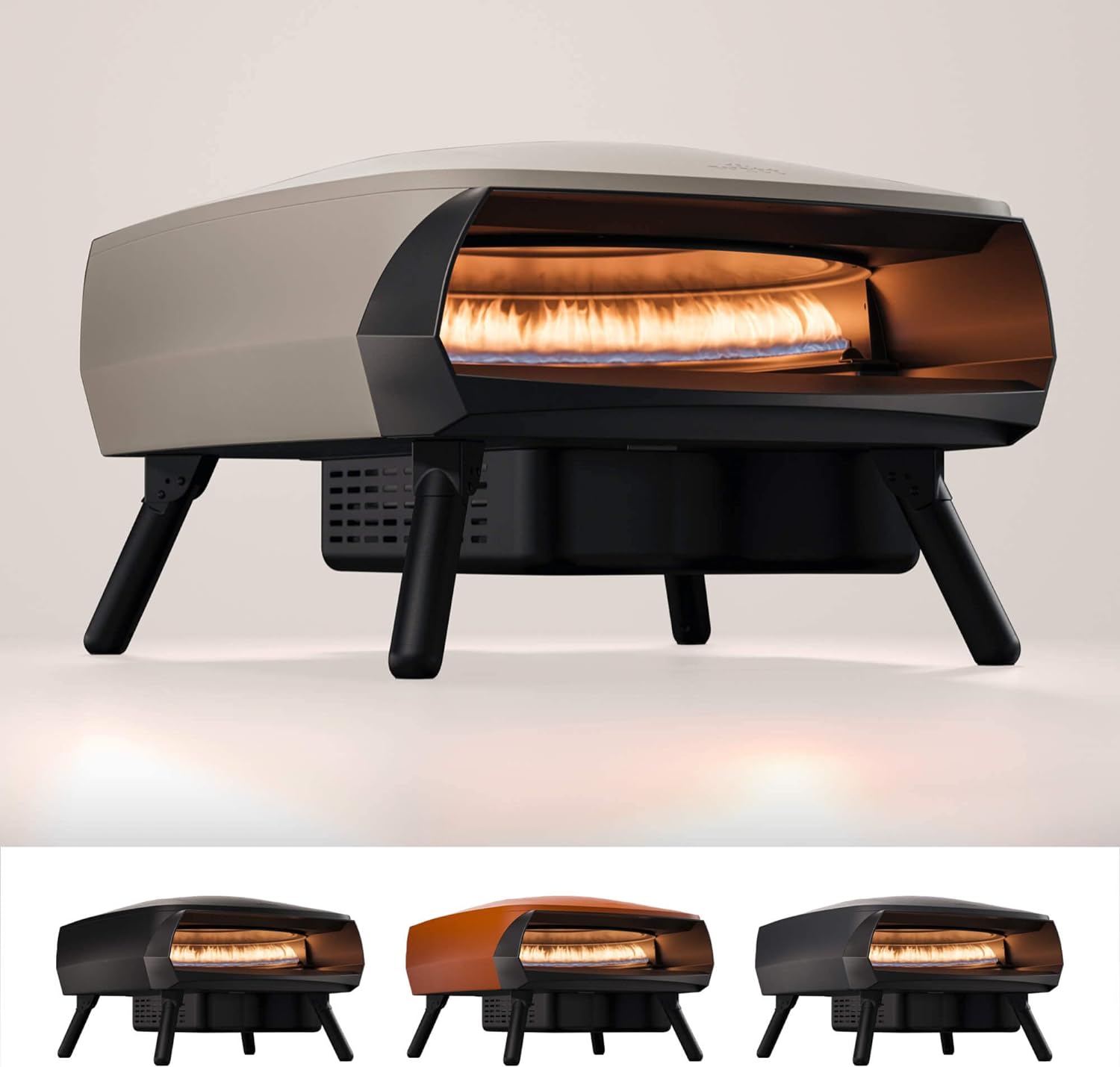 Witt ETNA Rotante Award Winning Pizza Oven with 360 Degrees Rotating Pizza Stone and Booster Burner. This Outdoor Gas Pizza Oven Bakes a Pizza in Less than a minute - Black - Amazing Gadgets Outlet