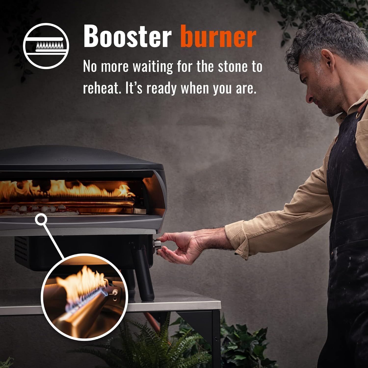 Witt ETNA Rotante Award Winning Pizza Oven with 360 Degrees Rotating Pizza Stone and Booster Burner. This Outdoor Gas Pizza Oven Bakes a Pizza in Less than a minute - Black - Amazing Gadgets Outlet