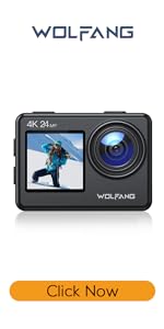 WOLFANG Action Camera 4K 20MP GA100, Waterproof 40M Underwater Camera for Snorkeling, EIS Stabilization WiFi 170° Wide Angle Helmet Camera for Vlogging with External Microphone, Remote Control - Amazing Gadgets Outlet