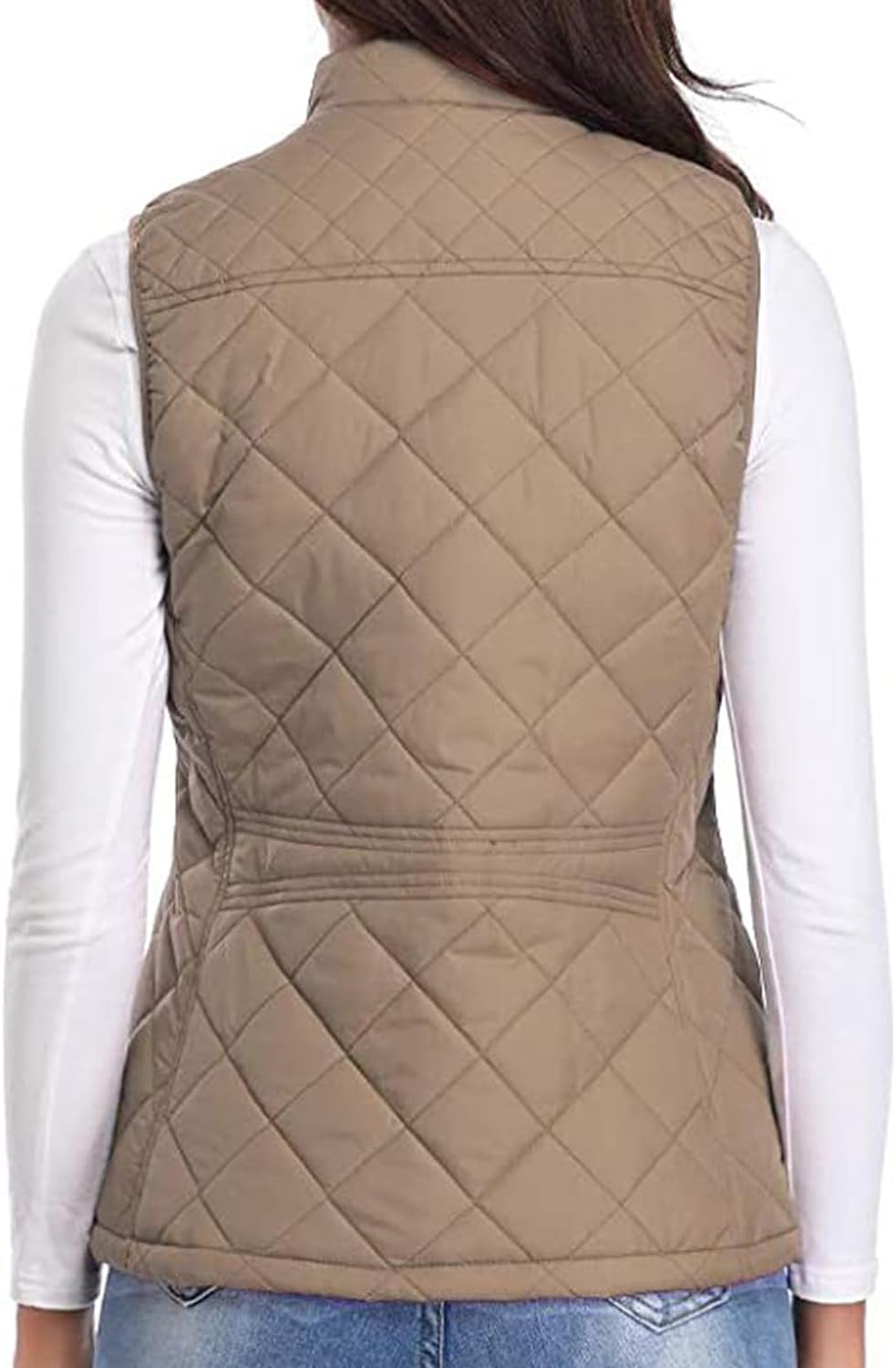 Women'S Puffer Gilets Sleeveless Down Cotton Sweater Vest Women Pocket Winter Warm Clearance Fleece Jacket Women Classic Fit Badywarmer Tweed Waistcoat Women Zip Up Lightweight Ladies Outerwear - Amazing Gadgets Outlet