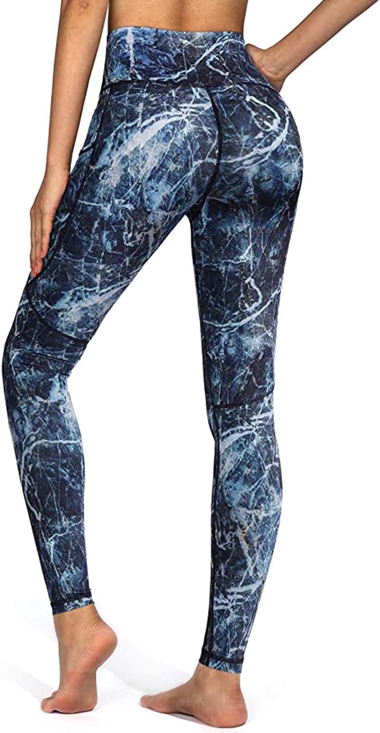 Women's Yoga Leggings High Waisted Yoga Pants Workout Gym Leggings Buttery Soft Elastic Opaque Tummy Control Leggings Workout Gym Yoga Stretchy Pants, Leopard, Tie - Dye, Solid Colours, Camouflage - Amazing Gadgets Outlet