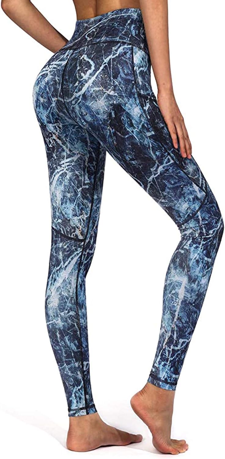 Women's Yoga Leggings High Waisted Yoga Pants Workout Gym Leggings Buttery Soft Elastic Opaque Tummy Control Leggings Workout Gym Yoga Stretchy Pants, Leopard, Tie - Dye, Solid Colours, Camouflage - Amazing Gadgets Outlet