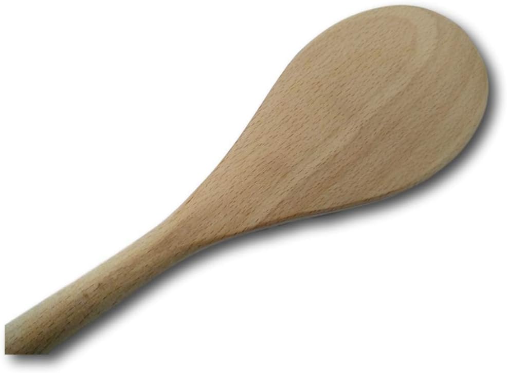 Wooden Spoons Mixing Baking Serving In Beech 12 inch - Set of 6 ROUNDSQUARE - Amazing Gadgets Outlet