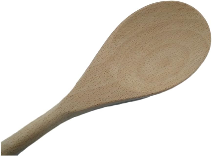 Wooden Spoons Mixing Baking Serving In Beech 12 inch - Set of 6 ROUNDSQUARE - Amazing Gadgets Outlet