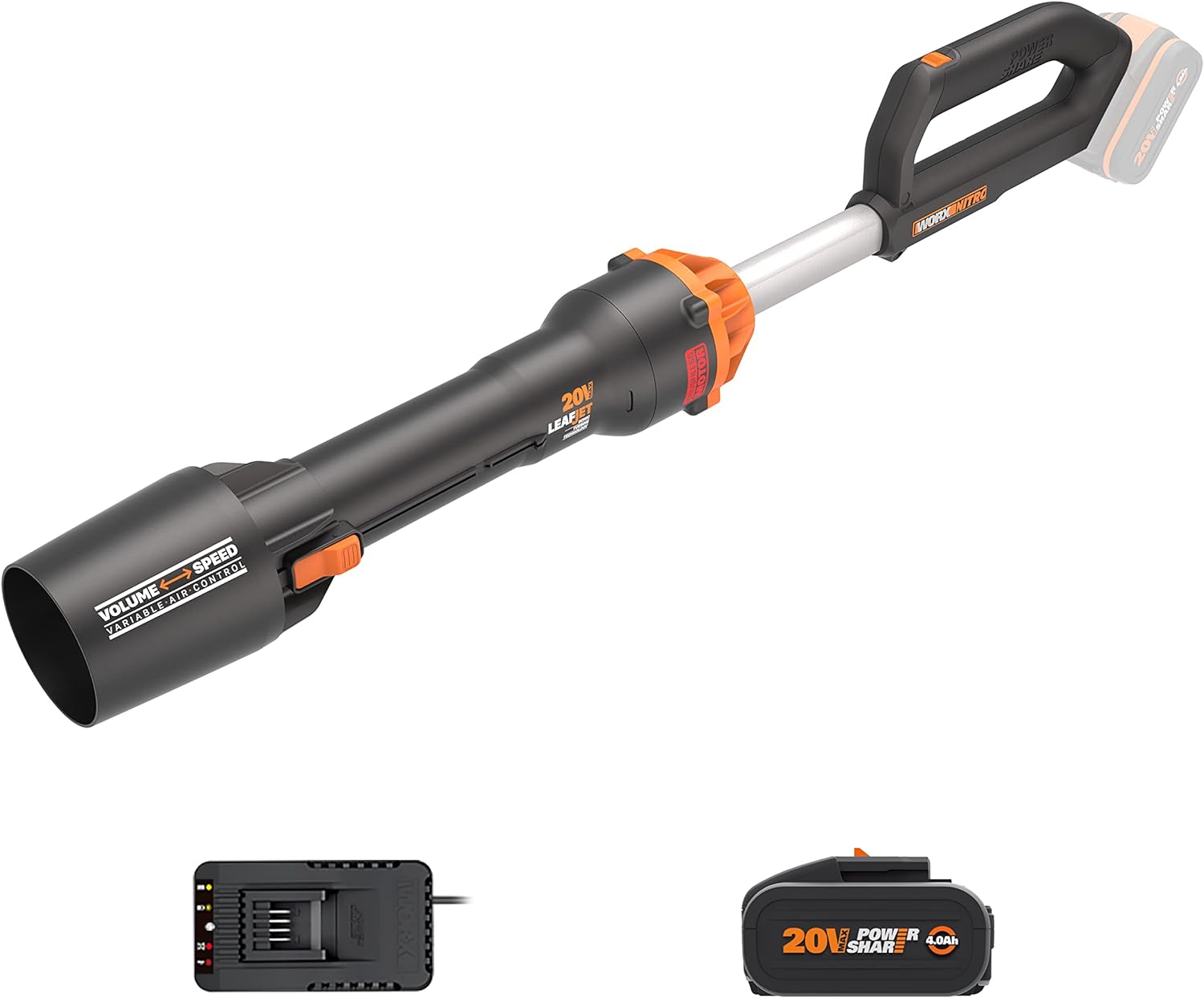 WORX NITRO 18V(20V MAX) Cordless Leaf Blower, PowerShare, Brushless Motor 2.0, Max. 209km/h Air Speed, 2 - Speed Control, Bare Tool Only, WG543E.9   Import  Single ASIN  Import  Multiple ASIN ×Product customization General Description Ga - Amazing Gadgets Outlet