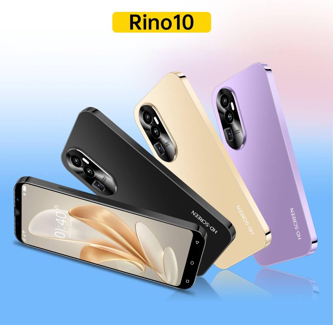 WRTogo Rino10 Cheap Mobile Phones, 5" Display 3G Dual SIM Smartphone, Quad Core, Android 9.0 OS, 5MP Dual Camera,16GB ROM(Expandable up to 128GB), 3000mAh Battery (Rino10 - Purple) - Amazing Gadgets Outlet