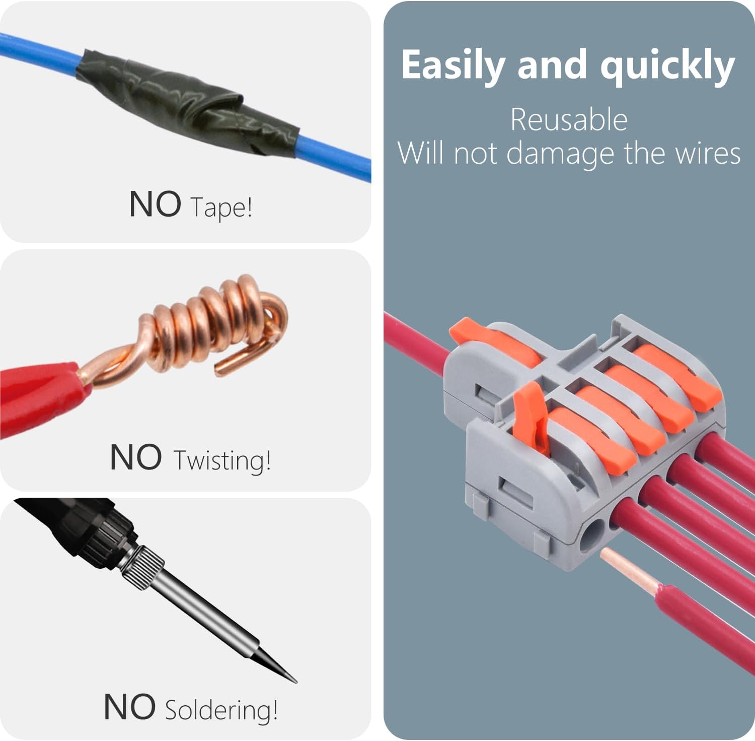 XALXMAW 13Pcs Wire Connector, 1 In 5 Out DIY Mini Splicing Compact Terminal, Quick Push - in Electrical Connectors 28 - 12 AWG - Amazing Gadgets Outlet