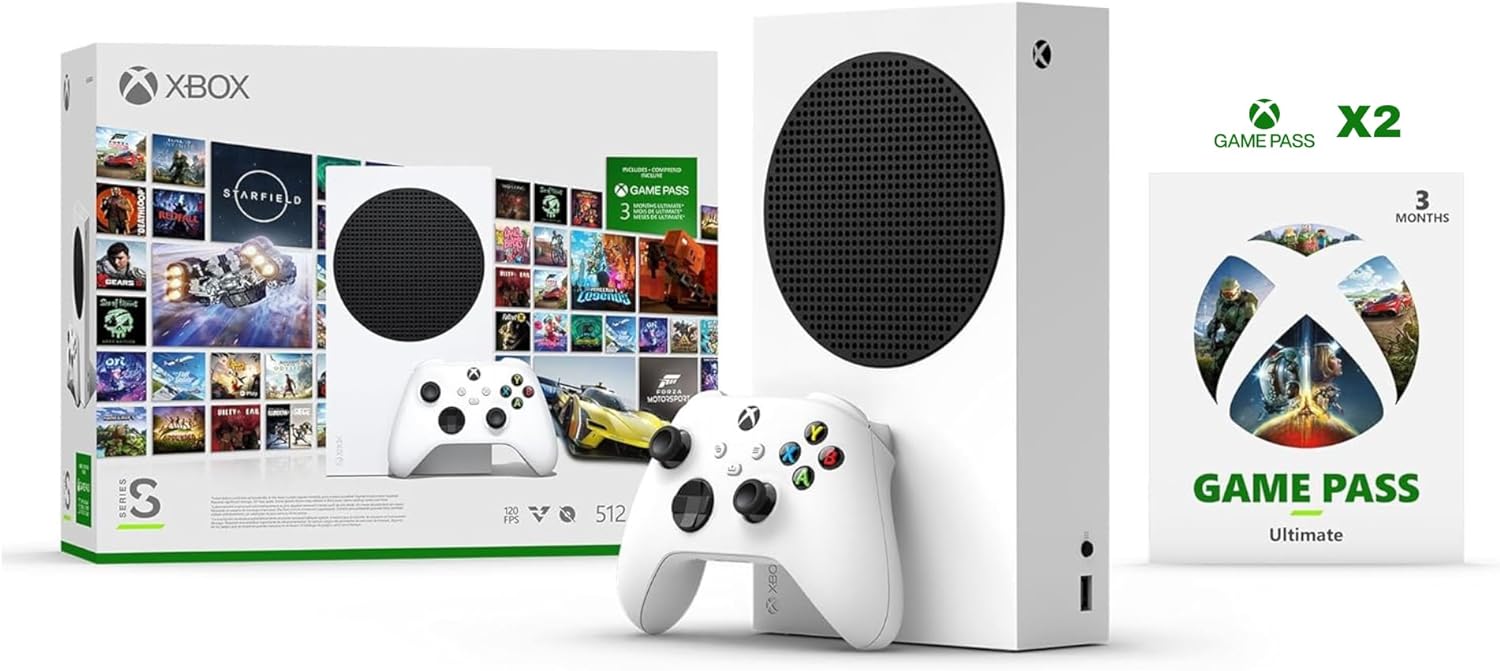 Xbox Series S – Starter Bundle | Next - Gen, All Digital Console | Includes 3 Months of Game Pass Ultimate - Amazing Gadgets Outlet