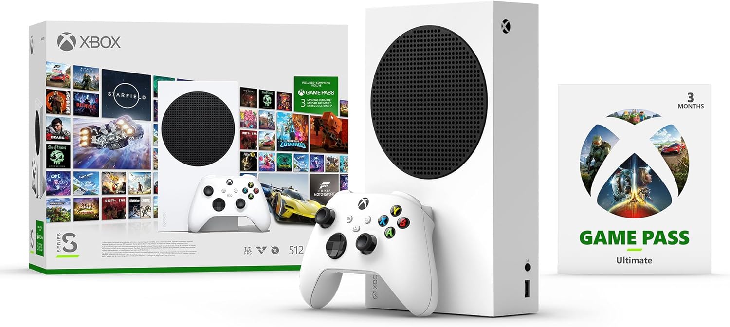 Xbox Series S – Starter Bundle | Next - Gen, All Digital Console | Includes 3 Months of Game Pass Ultimate - Amazing Gadgets Outlet