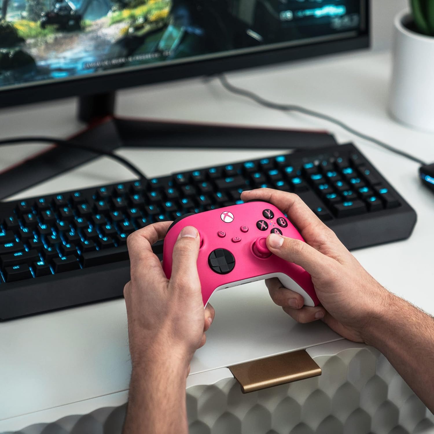 Xbox Wireless Controller – Deep Pink for Xbox Series X|S, Xbox One, and Windows Devices - Amazing Gadgets Outlet