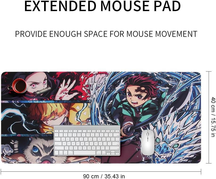 Xcosmic XXL Anime Mouse Mat,900 x 400 mm Large Gaming Mouse Pad,Desk Pad Gaming,Extended Mouse Pad,Office Desk Mat Large Size,Personalized Design for Gaming Office Home(UK03 - cut) - Amazing Gadgets Outlet