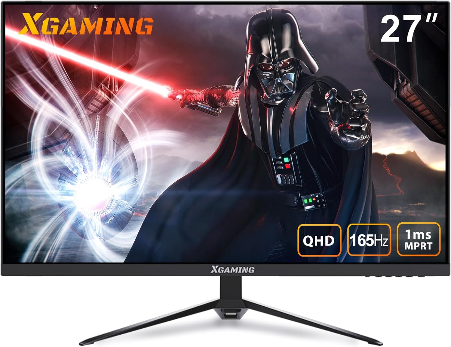 XGaming 27 Inch Curved Gaming Monitor, 1500R QHD Monitor, 165Hz,2560x1440P, AMD FreeSync Premium, HDR Ready, HDMI, DisplayPort, VESA, Without Speaker - Amazing Gadgets Outlet