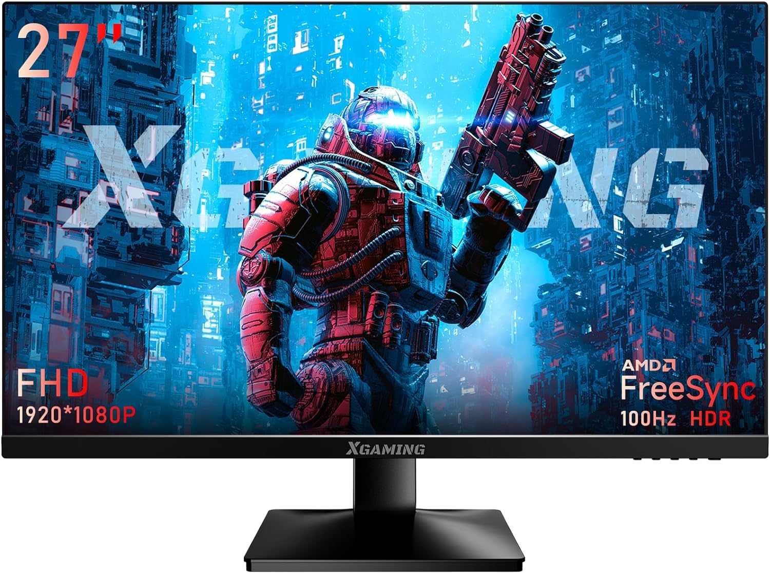 XGaming 27 Inch Curved Gaming Monitor, 1500R QHD Monitor, 165Hz,2560x1440P, AMD FreeSync Premium, HDR Ready, HDMI, DisplayPort, VESA, Without Speaker - Amazing Gadgets Outlet