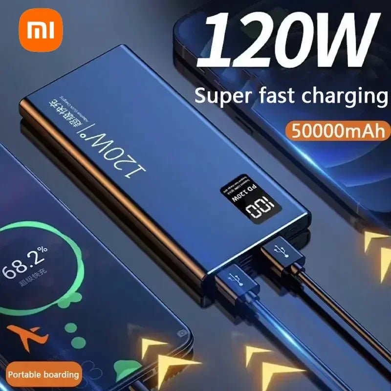 Xiaomi 120W High Capacity Power Bank 50000mAh Fast Charging Powerbank Portable Battery Charger For iPhone Samsung Huawei - Amazing Gadgets Outlet