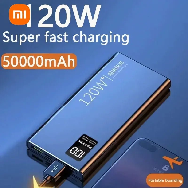 Xiaomi 120W High Capacity Power Bank 50000mAh Fast Charging Powerbank Portable Battery Charger For iPhone Samsung Huawei - Amazing Gadgets Outlet