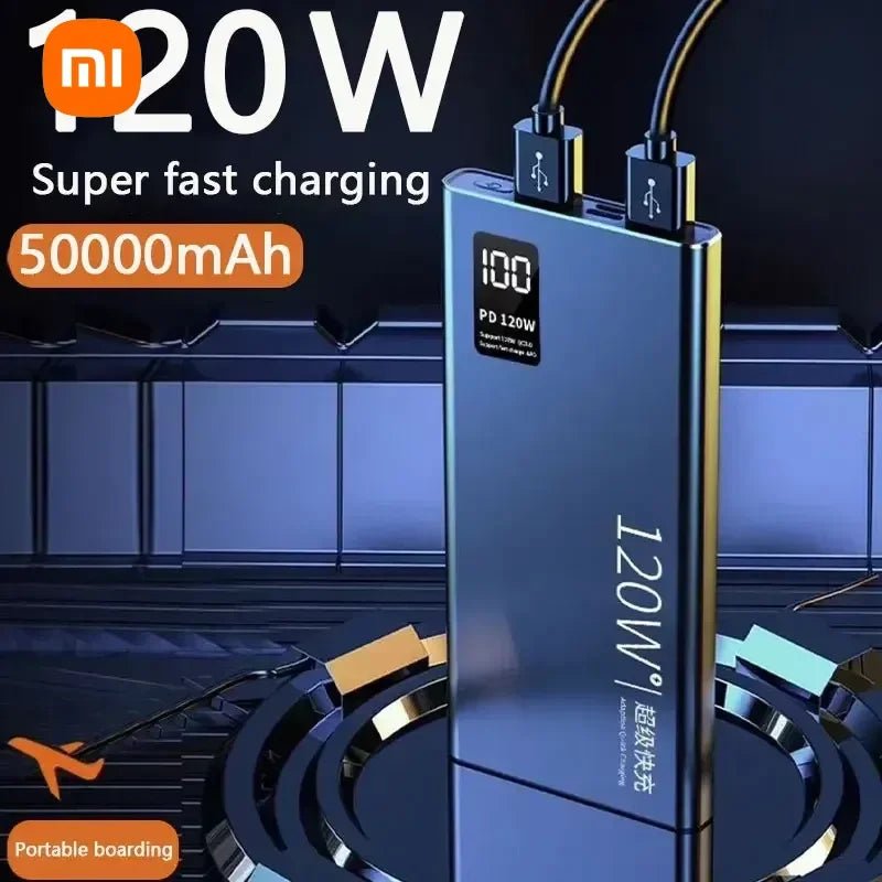 Xiaomi 120W High Capacity Power Bank 50000mAh Fast Charging Powerbank Portable Battery Charger For iPhone Samsung Huawei - Amazing Gadgets Outlet