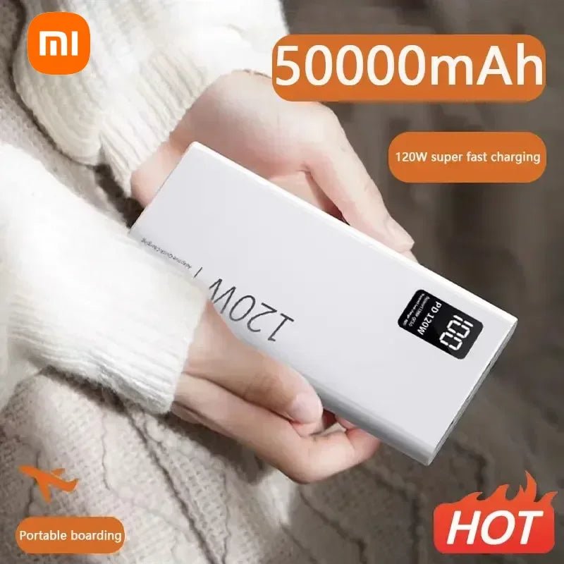 Xiaomi 120W High Capacity Power Bank 50000mAh Fast Charging Powerbank Portable Battery Charger For iPhone Samsung Huawei - Amazing Gadgets Outlet