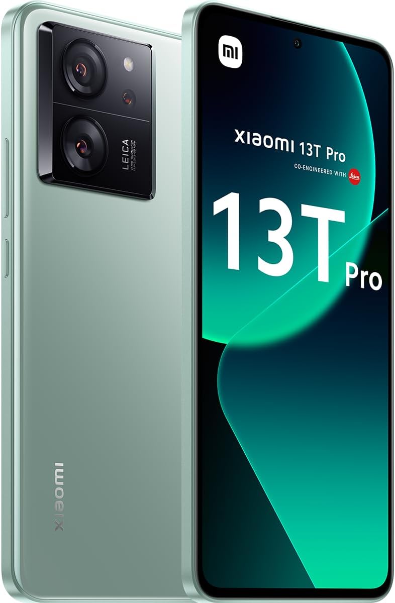 Xiaomi 13T Pro - 12+512GB Smartphone, Leica Camera, 6.67" AMOLED CrystalRes 1.5K+144Hz Screen, Mediatek Dimensity 9200+, 120W Turbo Charging, 5000mAh, Meadow Green (UK Version)   Import  Single ASIN  Import  Multiple ASIN ×Product customization - Amazing Gadgets Outlet