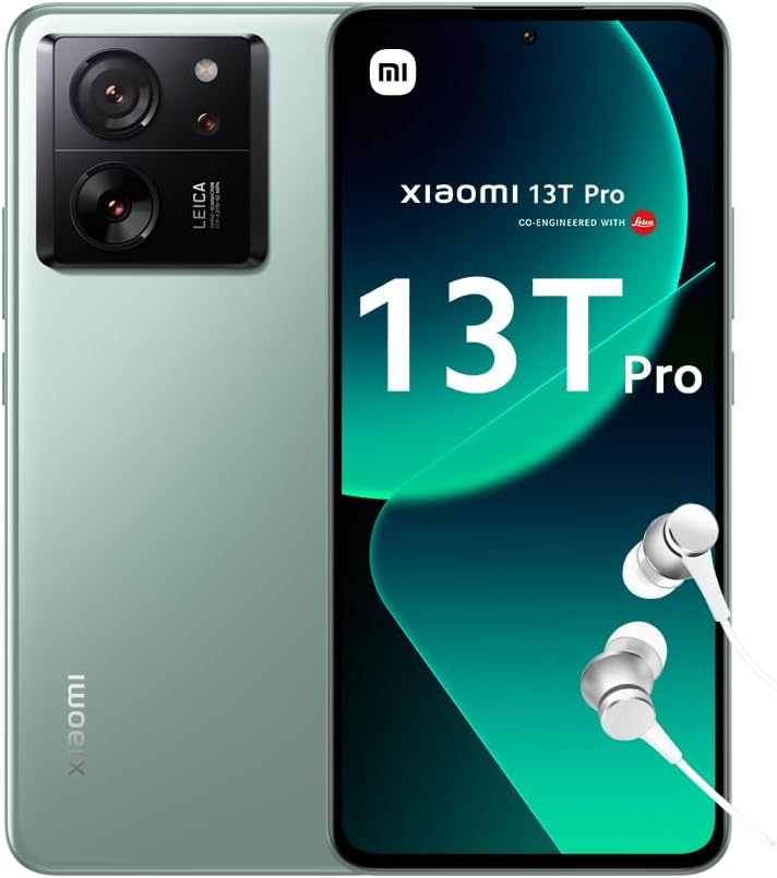 Xiaomi 13T Pro - 12+512GB Smartphone, Leica Camera, 6.67" AMOLED CrystalRes 1.5K+144Hz Screen, Mediatek Dimensity 9200+, 120W Turbo Charging, 5000mAh, Meadow Green (UK Version)   Import  Single ASIN  Import  Multiple ASIN ×Product customization - Amazing Gadgets Outlet