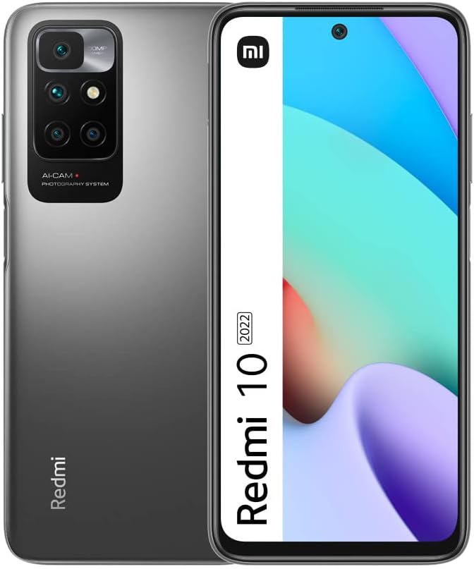 Xiaomi Redmi 10 2022 - Smartphone 4+64GB, 6,5” FHD+ 90Hz DotDisplay, MediaTek Helio G88, 50MP AI quad Camera, 5000mAh, Carbon Gray (UK Version + 2 Years Warranty)   Import  Single ASIN  Import  Multiple ASIN ×Product customization General - Amazing Gadgets Outlet