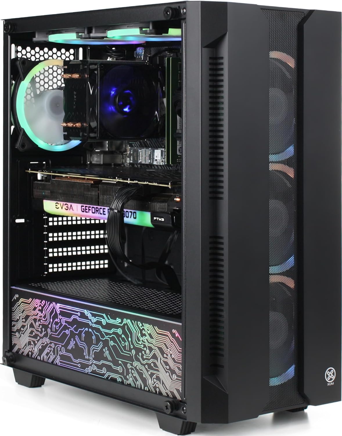 XUM Elite Gaming PC: AMD Ryzen 5 5500 4.2GHz, Nvidia RTX 3060 12GB, 32GB DDR4 RAM, 256GB NVMe SSD, 1TB HDD, 700W PSU, aRGB, WiFi, Windows 11 - Amazing Gadgets Outlet