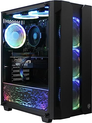 XUM Elite Gaming PC: AMD Ryzen 5 5500 4.2GHz, Nvidia RTX 3060 12GB, 32GB DDR4 RAM, 256GB NVMe SSD, 1TB HDD, 700W PSU, aRGB, WiFi, Windows 11 - Amazing Gadgets Outlet