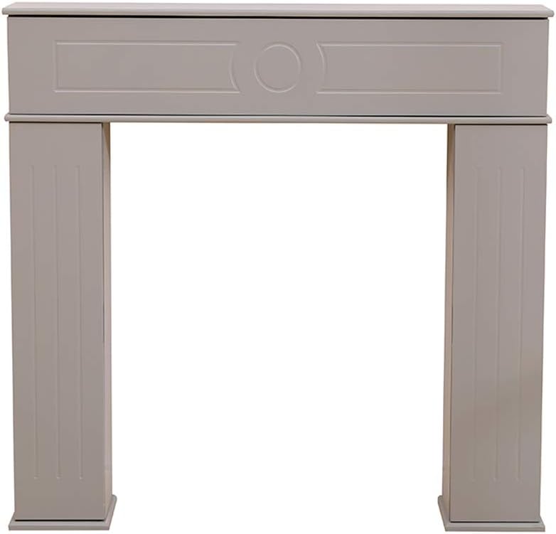 Yaermei Moyle Living Room Fire Surround Wooden Mantelpiece Decorative Frame Hidden Storage Space White/Grey (white) - Amazing Gadgets Outlet