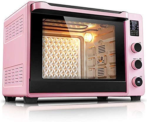 YDYORHHL Smart Oven Mini,Electric Oven 40L Household Automatic Oven Led Display Temperature Adjustment Convection Countertop Toaster Oven (Green) (Pink) Aesthetic and practical happy gift - Amazing Gadgets Outlet