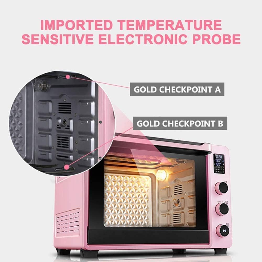 YDYORHHL Smart Oven Mini,Electric Oven 40L Household Automatic Oven Led Display Temperature Adjustment Convection Countertop Toaster Oven (Green) (Pink) Aesthetic and practical happy gift - Amazing Gadgets Outlet