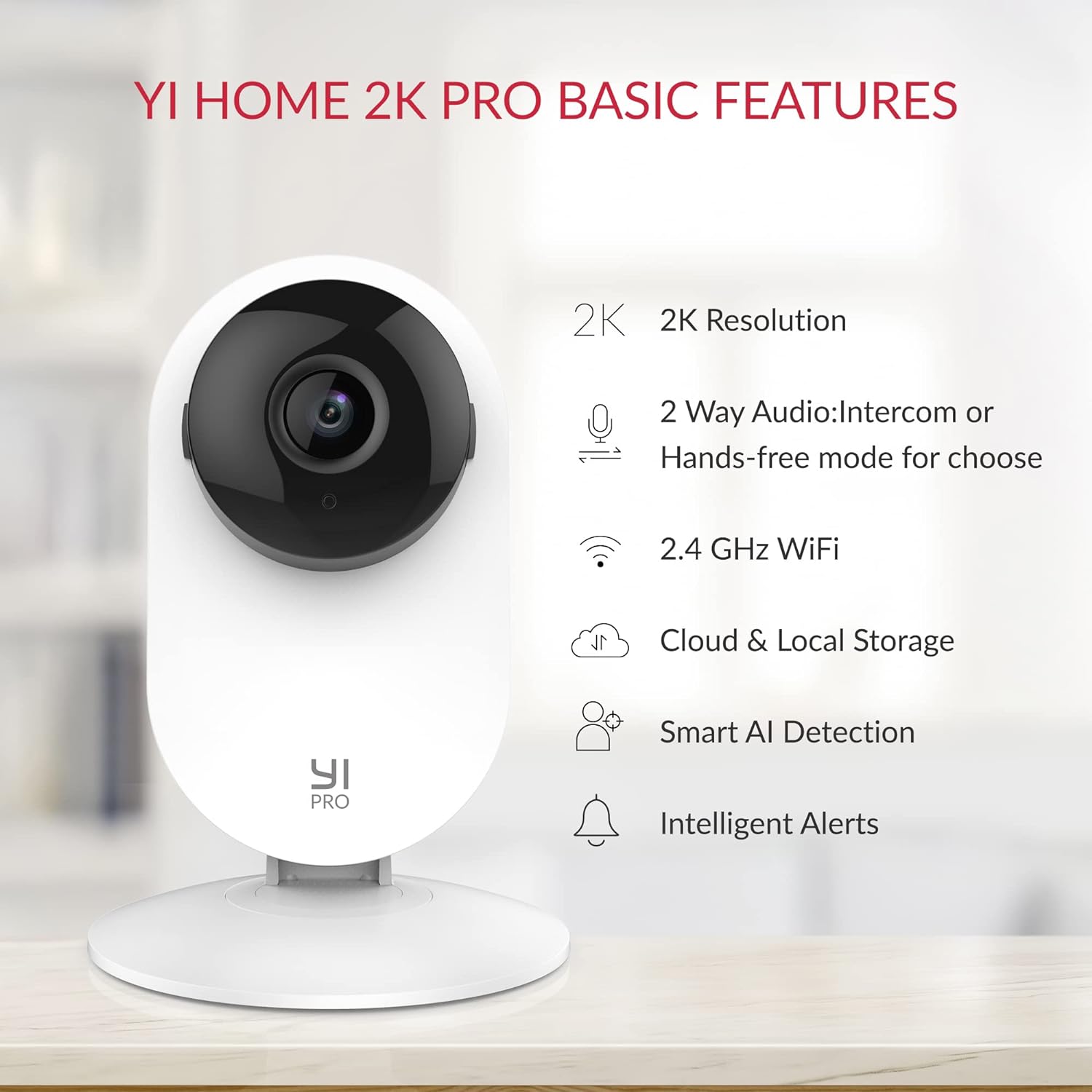 YI Pro Home Camera 2K Twin Pack, 2.4GHz Indoor Wifi Home Camera, Night vision, Home, Pet, Baby monitor, Motion Detection, Cloud & SD Storage, 2 - Way Audio, Alexa Enabled(2pcs) - Amazing Gadgets Outlet