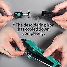 YIHUA 929D - V Electric Vacuum Desoldering Iron Soldering Iron Kit Solder Sucker Desoldering Pump with Shorter Charging Handle and Desoldering Nozzles 1.0mm 1.2mm for Through - Hole Desoldering(UK Plug) - Amazing Gadgets Outlet