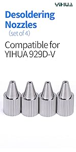 YIHUA 929D - V Electric Vacuum Desoldering Iron Soldering Iron Kit Solder Sucker Desoldering Pump with Shorter Charging Handle and Desoldering Nozzles 1.0mm 1.2mm for Through - Hole Desoldering(UK Plug) - Amazing Gadgets Outlet