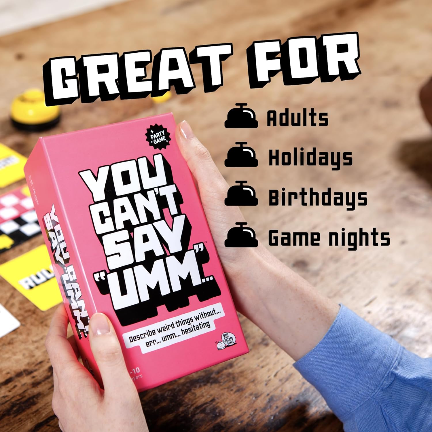 You Can’t Say Umm: A Party Game for Family and Adults, Board Game for Teenagers, Family Word Game, Must Have for Game Night, For 4 - 12 Players - Amazing Gadgets Outlet