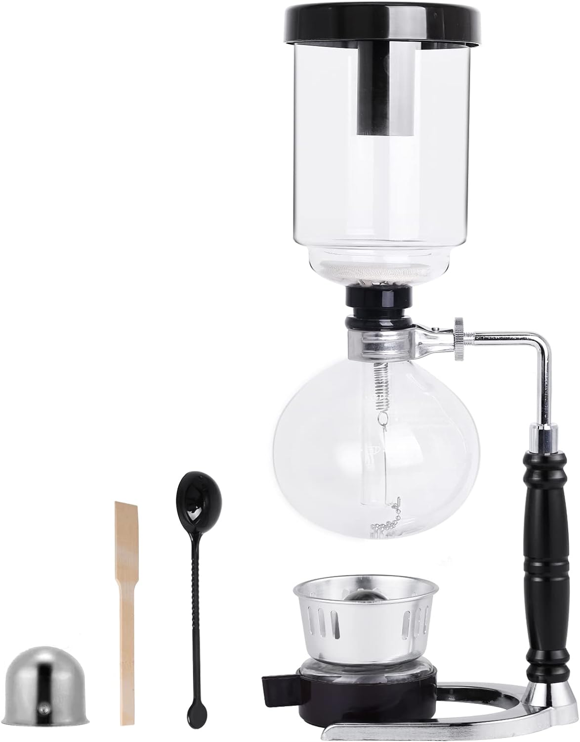 YUCHENGTECH Siphon Coffee Maker 5 Cup Syphon Coffee Maker 600ML Glass Siphon Vacuum Coffee Maker Tabletop Glass Siphon Pot Syphon Vacuum Pot Coffee Maker with Alcohol Burner - Amazing Gadgets Outlet