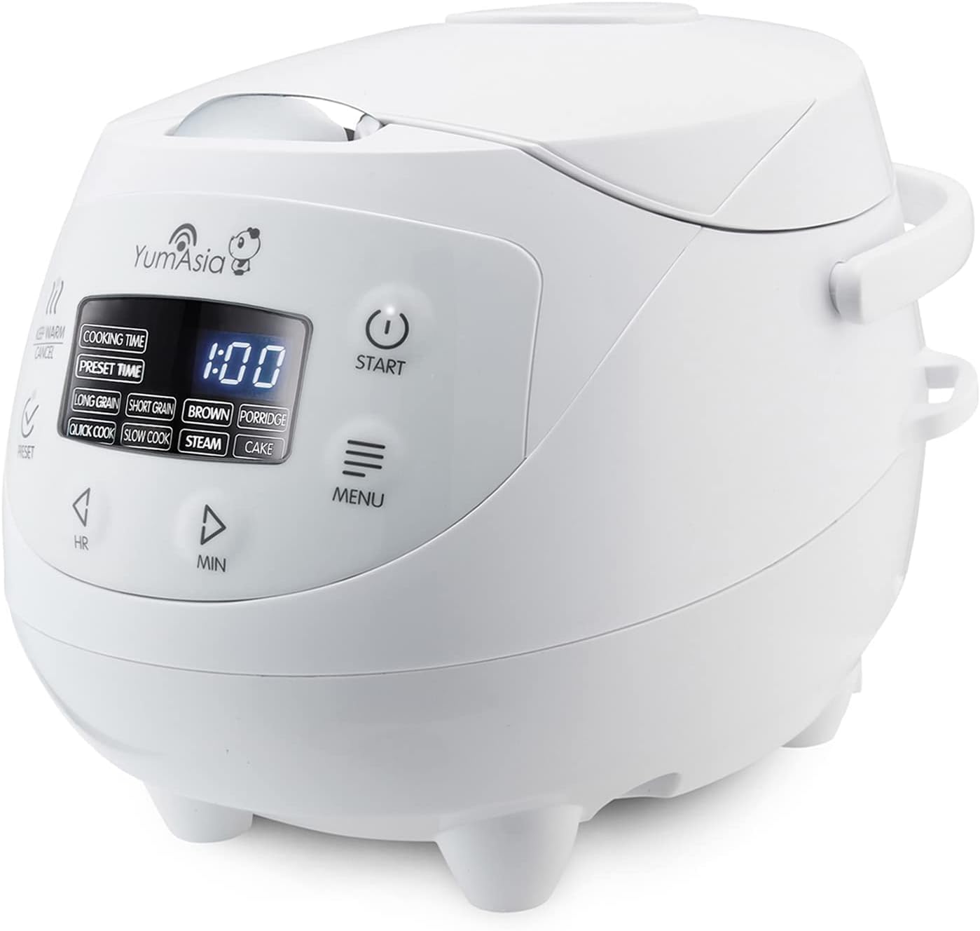 Yum Asia Panda Mini Rice Cooker With Ninja Ceramic Bowl and Advanced Fuzzy Logic (3.5 cup, 0.63 litre) 4 Rice Cooking Functions, 4 Multicooker functions, LED display, 220 - 240V (Cobalt Grey) - Amazing Gadgets Outlet