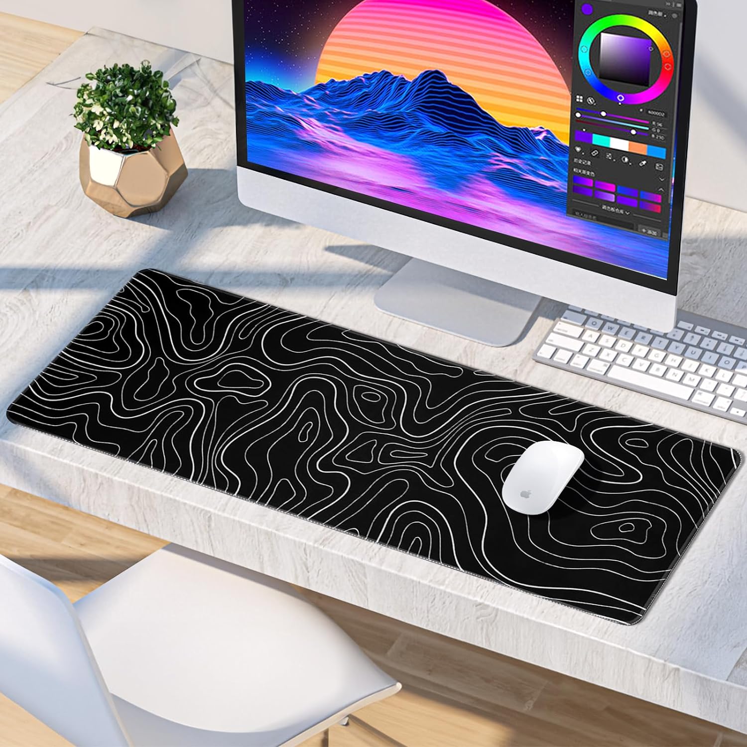 YUWLDD Mouse Pad Gaming Large Desk Pad (31.5 x 11.8 x0.12 inch) Washable Large Mouse Mat, Japanese Mouse Pad with Anti - Slip Rubber Base, Extended Mouse Pad for Office & Home. - Amazing Gadgets Outlet