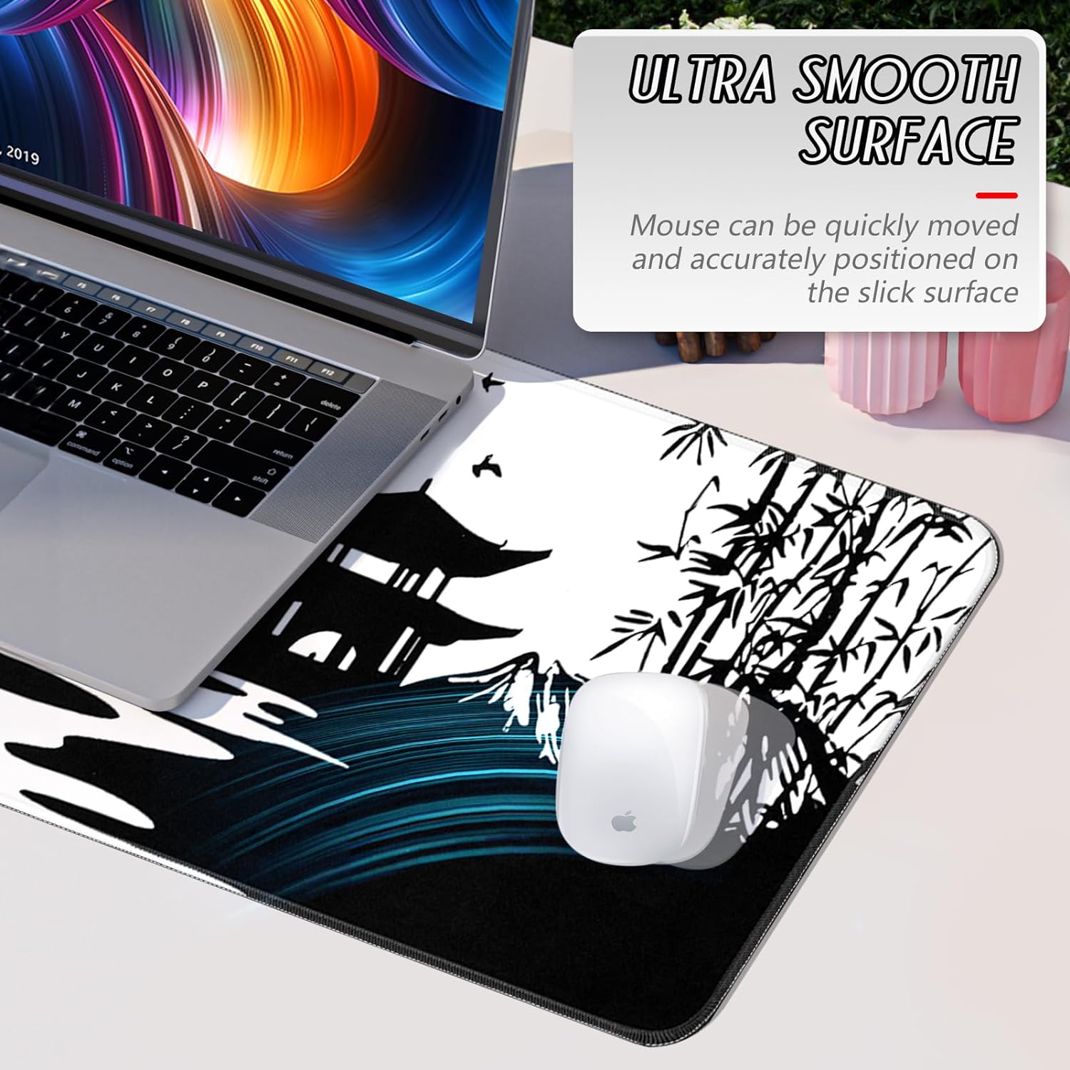 YUWLDD Mouse Pad Gaming Large Desk Pad (31.5 x 11.8 x0.12 inch) Washable Large Mouse Mat, Japanese Mouse Pad with Anti - Slip Rubber Base, Extended Mouse Pad for Office & Home. - Amazing Gadgets Outlet