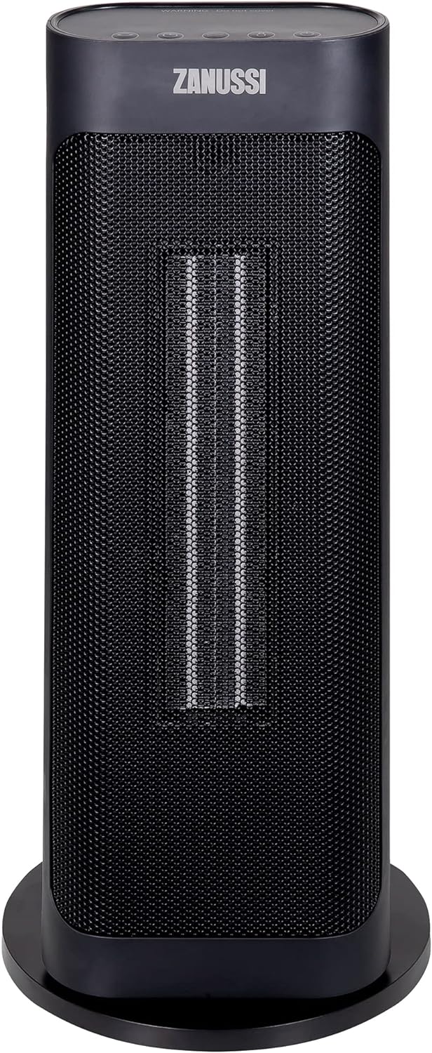 Zanussi 2000W/2KW Electric Heater Black, Freestanding Oscillating Ceramic Tower Space Heater, Convector Heater, 2 Heat Settings, Digital Display & Remote Control, Silent, ZPTCH3002B, 2 Year Guarantee - Amazing Gadgets Outlet