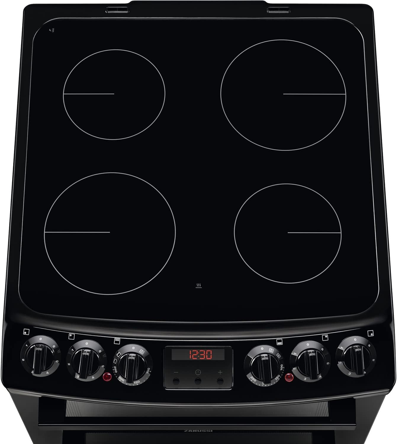 Zanussi 55cm Double Oven Electric Cooker with Catalytic Liners - Black - Amazing Gadgets Outlet