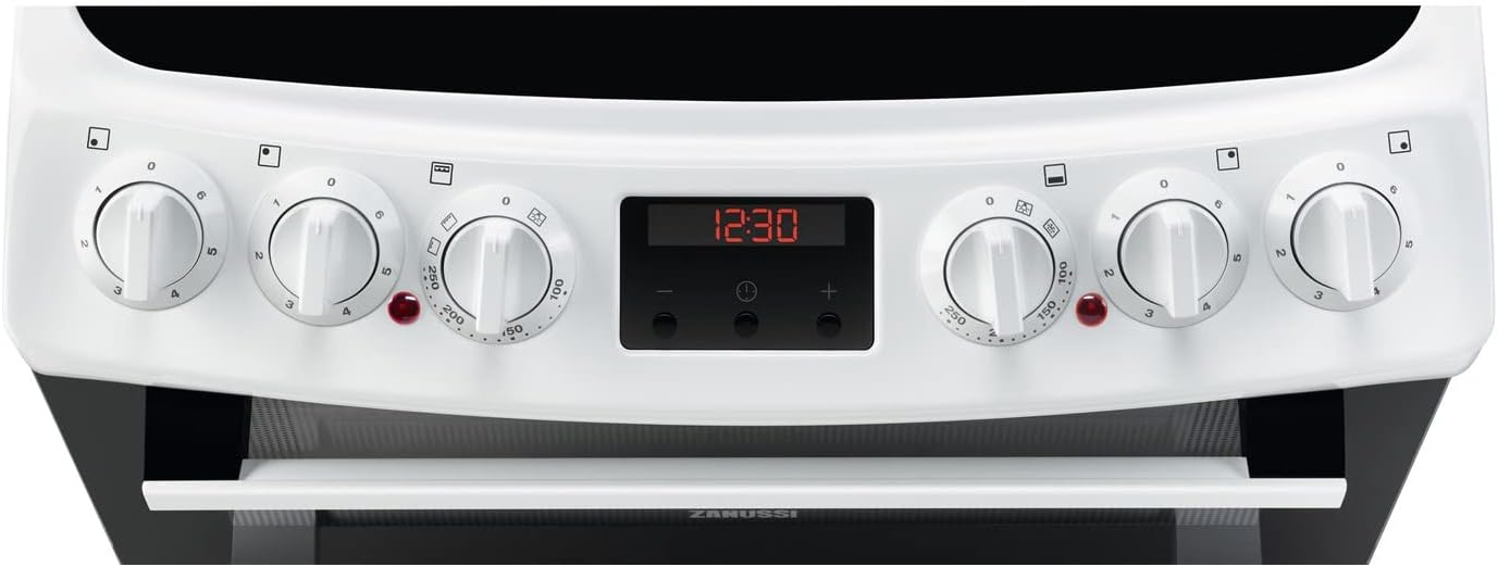 Zanussi 55cm Double Oven Electric Cooker with Catalytic Liners - White - Amazing Gadgets Outlet