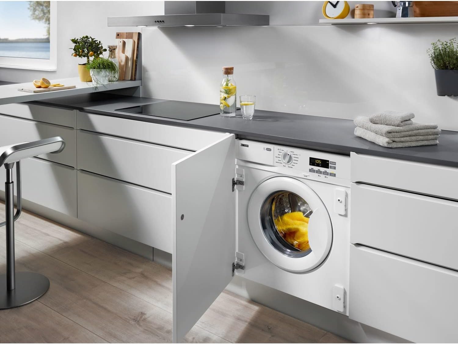 Zanussi 7kg 1200rpm Integrated Washing Machine - White - Amazing Gadgets Outlet