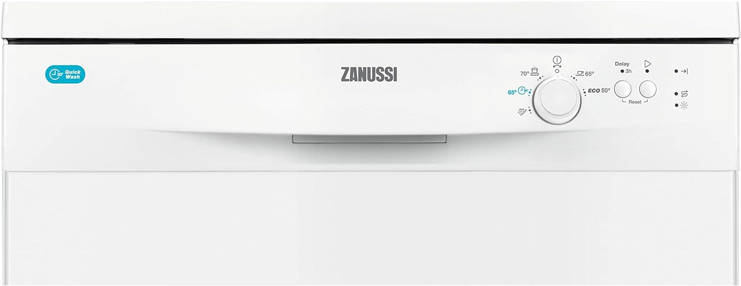 Zanussi Freestanding Dishwasher With AirDry Technology, 13 Place Settings, 5 Programmes, 60 CM, 49 dB, Auto Half Load, Intensive Programme For Stubborn Residue, White [Energy Class F] - Amazing Gadgets Outlet