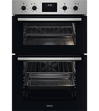 Zanussi Series 20 Electric Built In Double Oven ZKHNL3X1, 66 L Capacity, 59,4 cm, Fan Controlled Defrosting, Self - Cleaning With Clean Enamel, LED display, Stainless Steel - Amazing Gadgets Outlet