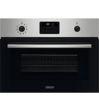 Zanussi Series 20 Electric Built In Double Oven ZKHNL3X1, 66 L Capacity, 59,4 cm, Fan Controlled Defrosting, Self - Cleaning With Clean Enamel, LED display, Stainless Steel - Amazing Gadgets Outlet