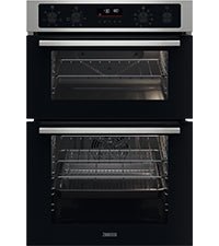 Zanussi Series 20 Electric Built In Double Oven ZKHNL3X1, 66 L Capacity, 59,4 cm, Fan Controlled Defrosting, Self - Cleaning With Clean Enamel, LED display, Stainless Steel - Amazing Gadgets Outlet