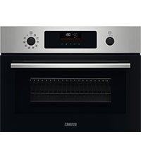 Zanussi SurroundCook Built In Double Oven ZPHNL3X1, 45L Capacity, 59.4 cm, Self Cleaning With Clean Enamel, Fan Controlled Defrosting, LED Display, Antifingerprint Coating, Stainless Steel - Amazing Gadgets Outlet