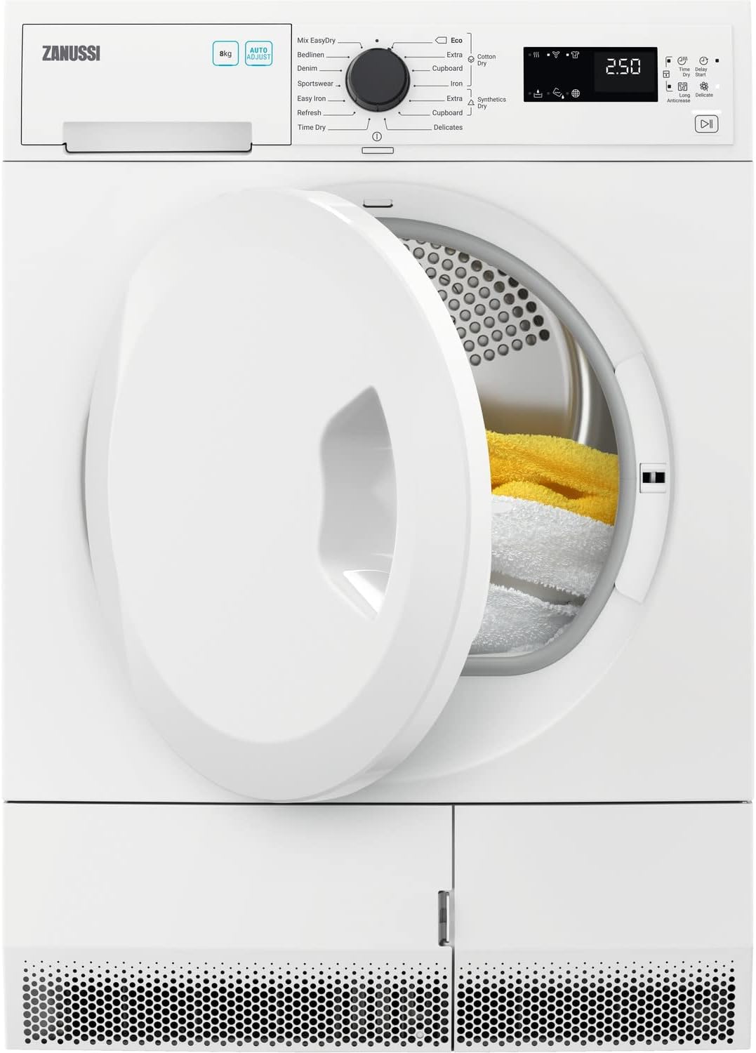 Zanussi ZDC82B4SW 8Kg AutoAdjust Condenser Tumble Dryer - B - Amazing Gadgets Outlet