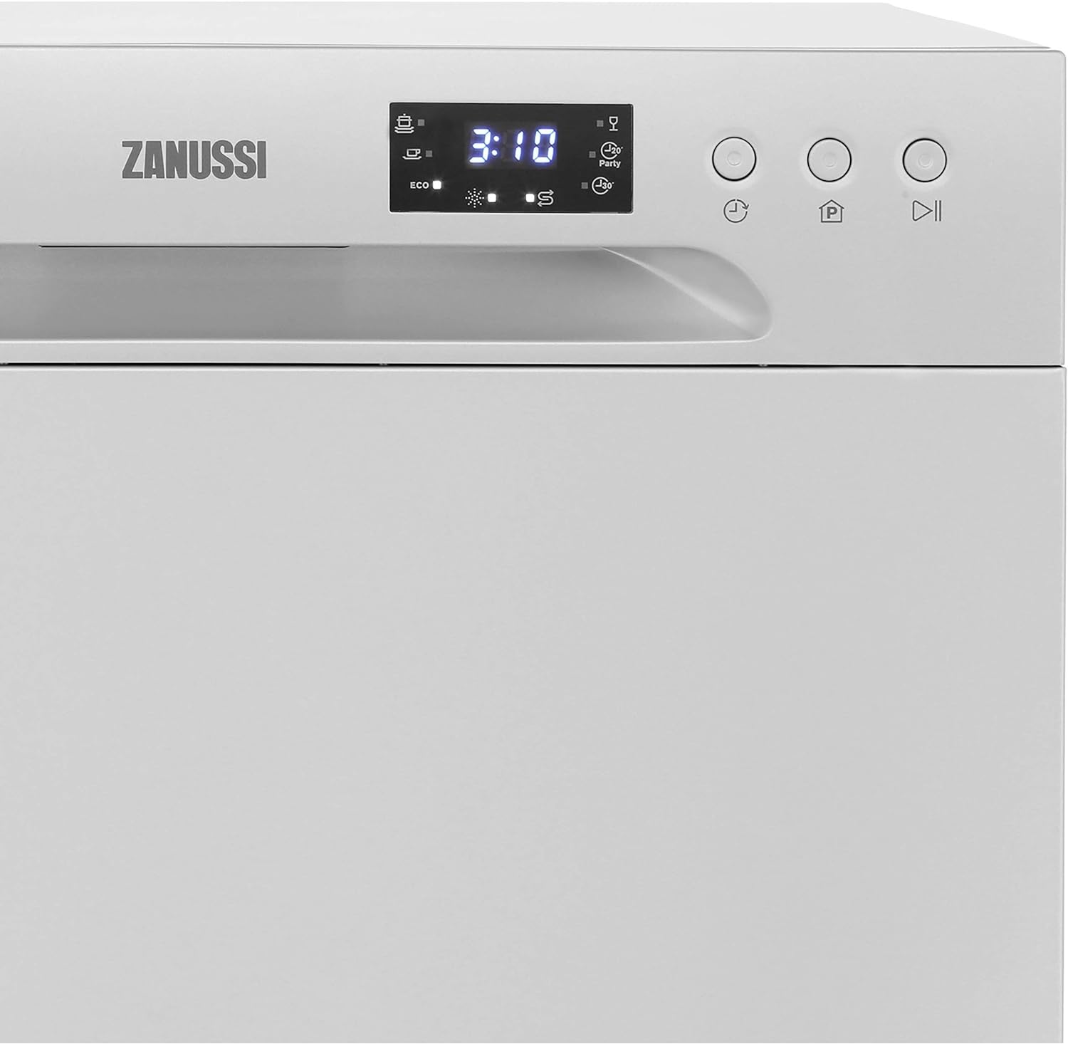 Zanussi ZDM17301SA Freestanding Counter Top Dishwasher, Compact Dishwasher, 55 cm Width, 6 Place Settings, 6 Programmes, Residual Drying, 52dB, Silver [Energy Class F] - Amazing Gadgets Outlet