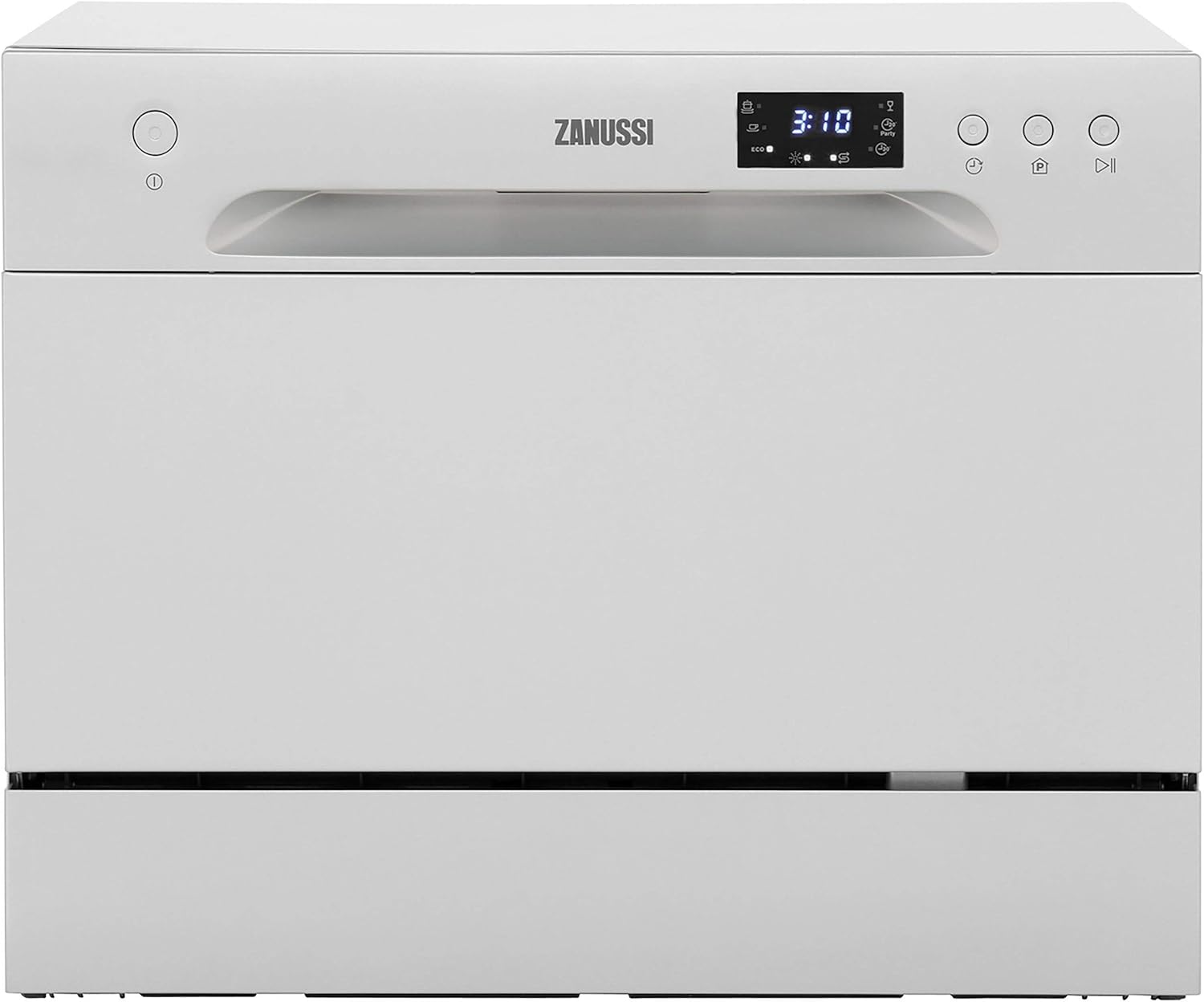 Zanussi ZDM17301SA Freestanding Counter Top Dishwasher, Compact Dishwasher, 55 cm Width, 6 Place Settings, 6 Programmes, Residual Drying, 52dB, Silver [Energy Class F] - Amazing Gadgets Outlet