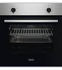 Zanussi ZPV2000BXA Built In Electric Single Oven and Ceramic Hob Pack, 58 Litre Capacity, Multifunctional Oven, Grease - proof Enamel Coating, 64cm, Stainless Steel / Black, [Energy Class A] - Amazing Gadgets Outlet